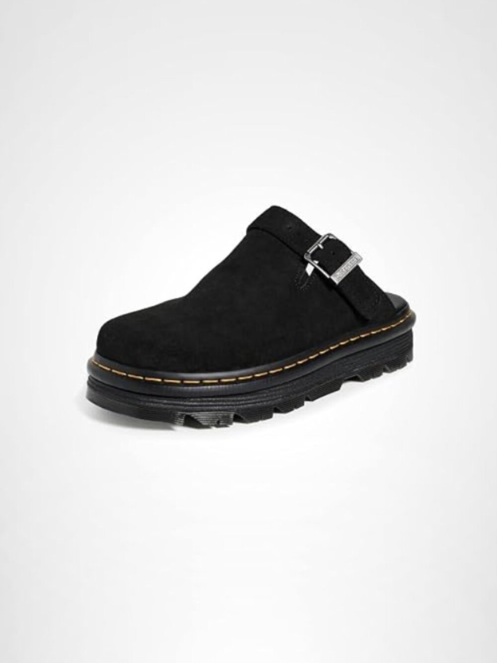 NWT Dr. Martens Unisex Adult Zebzag Black Suede Mule W9/M8 Sandals